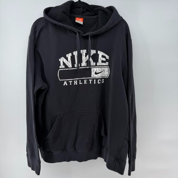 Nike Other - Nike Athletic Dept Hoodie Large Black Pullover Sweatshirt Vintage Style Logo
